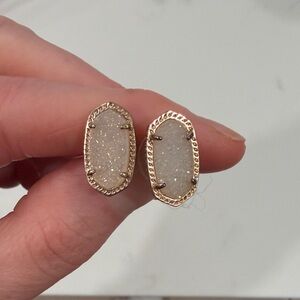 Kendra Scott Rose Gold and White Stud Earrings
